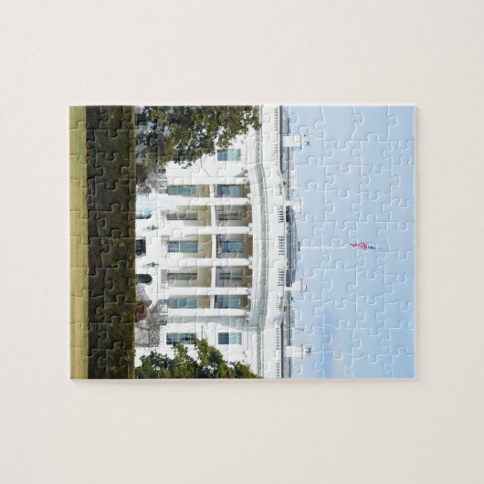 Witte Huis van de stad Legpuzzel (Horizontaal)