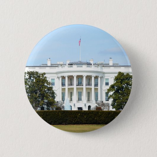 Witte Huis van de stad Ronde Button 5,7 Cm (Voorkant)