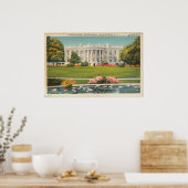 Witte Huis Vintage Ansichtkaart Poster (Keuken)