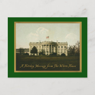 Witte Huis Vintage Kerst Briefkaart