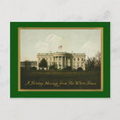 Witte Huis Vintage Kerst Briefkaart (Voorkant)