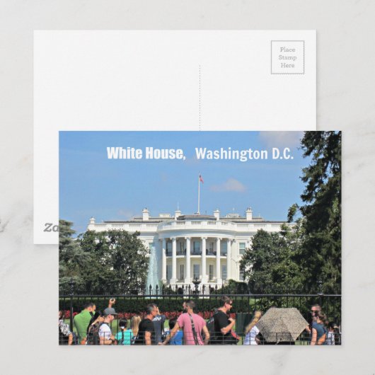 Witte Huis, Washington D.C. Briefkaart (Voorkant / Achterkant)