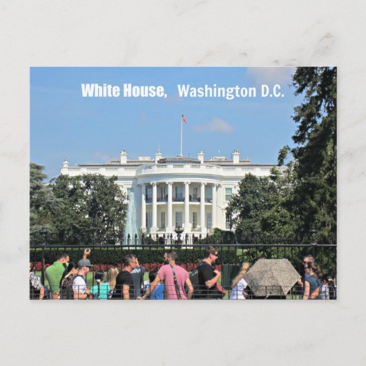 Witte Huis, Washington D.C. Briefkaart (Voorkant)