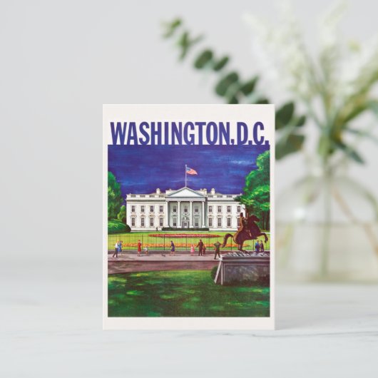 Witte Huis Washington DC-reizen Briefkaart (Staand voorkant)