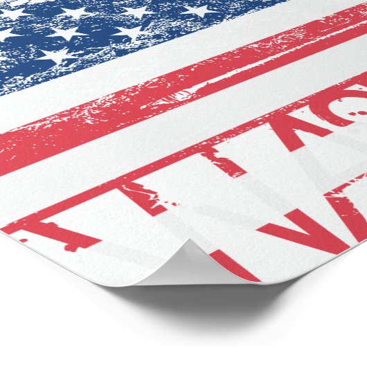 Witte Huis - Washington DC - Verenigde Staten vlag Poster (Hoek)