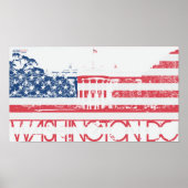 Witte Huis - Washington DC - Verenigde Staten vlag Poster (Voorkant)