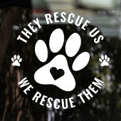 Witte Huisdier liefhebber Wij redden hen Car Windo Raamsticker