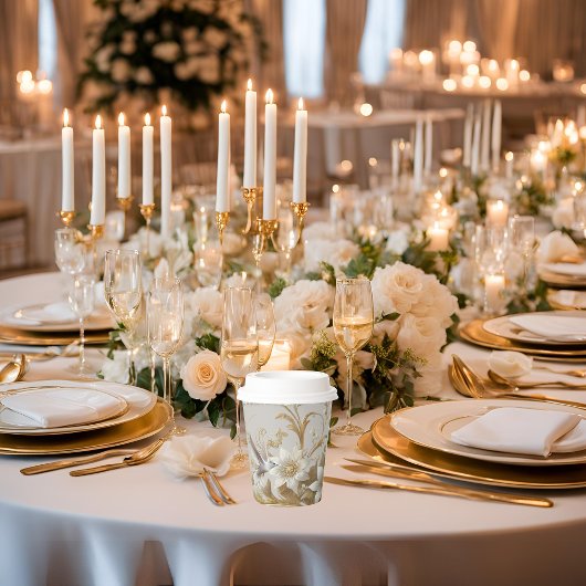 Witte Hummingbird Fancy papieren beker met deksel