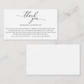 Witte huwelijksfeest ceremonie foto dank je informatiekaartje (Voorkant / Achterkant)