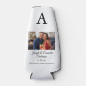 Witte huwelijksgunst foto fleskoeler flesjeskoeler (Voorkant)