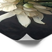 Witte Hyacint Bloemenkunst Print Poster (Hoek)