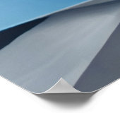 Witte hyacinten in een glazen vaas op blauw poster (Hoek)