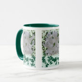 Witte hyacinths & Butterflies Mok (Voorkant links)