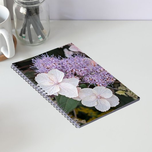 Witte Hydrangea Aspera Bloemen Bloemstuk Notitieboek