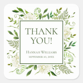 Witte Hydrangea Baby Shower Bedankt Stickers