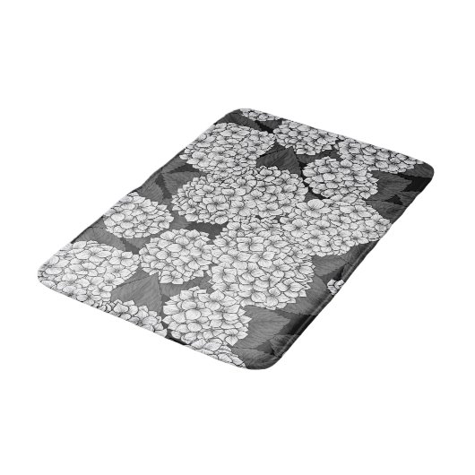 Witte hydrangea badmat (Gekanteld)