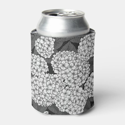 Witte hydrangea blikjeskoeler (Blikje Voorkant)