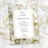 Witte Hydrangea Bloem Quinceanera Party Kaart