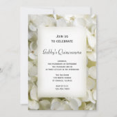 Witte Hydrangea Bloem Quinceanera Party Kaart (Voorkant)