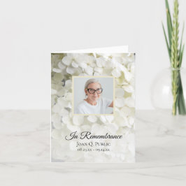 Witte Hydrangea Bloemen Begrafenis Sympathie Bedankkaart