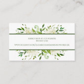 Witte Hydrangea Bloemen Bruiloft Website RSVP Informatiekaartje (Voorkant)