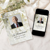 Witte Hydrangea Bloemen Dood Jubileum Kaart