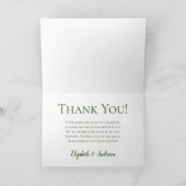 Witte Hydrangea Bloemen Waterverf Bruiloft Foto Bedankkaart (Binnen)