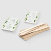 Witte Hydrangea Bloemen Waterverf Trouwprogramma Handwaaier (Niet-gemonteerd)