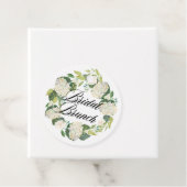Witte Hydrangea Bloemenkrans Bruids Brunch Bedankjes Labels (In situ)