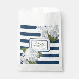 Witte Hydrangea bloementuin Navy Blue Dank u Bedankzakje