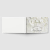 Witte Hydrangea Bloemenviering van het leven Gastenboek (Volledig)