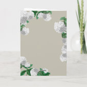 Witte Hydrangea Bloemige Trouwvolgorde Programma (Achterkant)