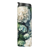 Witte Hydrangea Botanische Schilderij Thermosbeker (Geroteerd rechts)