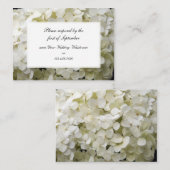 Witte Hydrangea Bruiloft RSVP Respons Kaart (Voorkant / Achterkant)
