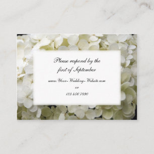 Witte Hydrangea Bruiloft RSVP Respons Kaart