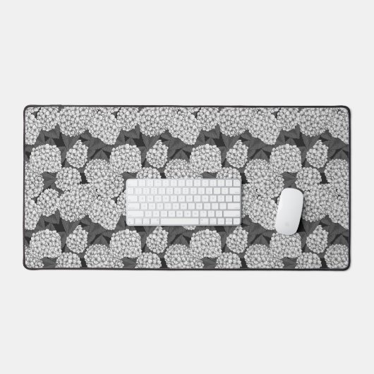 Witte hydrangea bureaumat (Keyboard & Muis)