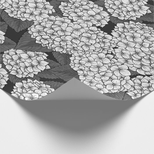 Witte hydrangea cadeaupapier (Hoek)