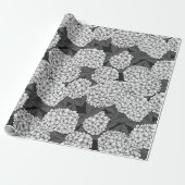 Witte hydrangea cadeaupapier (Uitgerold)