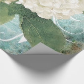 Witte hydrangea cadeaupapier (Hoek)