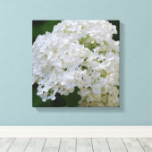 Witte Hydrangea Canvas Print (Insitu (Houten vloer))