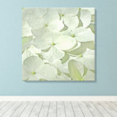 Witte Hydrangea Canvas Print (Insitu (Houten vloer))