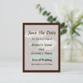 Witte Hydrangea Clusters Save the Date Aankondigingskaart (Staand voorkant)