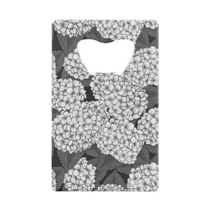 Witte hydrangea creditkaart flessenopener