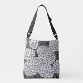 Witte hydrangea crossbody tas (Voorkant)