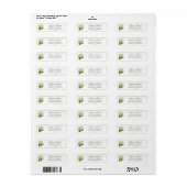 Witte Hydrangea Custom Return Adres Label (Full Sheet)