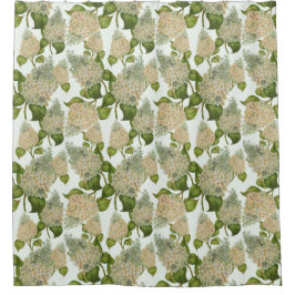 Witte Hydrangea douchegordijn