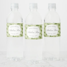 Witte Hydrangea Elegant Vrijgezellenfeest Waterfles Etiket