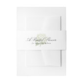 Witte Hydrangea Elegante bruidsnaam Uitnodigingen Wikkel (Voorkant Voorbeeld)