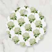 Witte Hydrangea Elegante bruiloft dank u Bedankjes Labels (Achterkant)