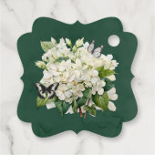 Witte Hydrangea en Vlinder Vrijgezellenfeest Bedankjes Labels (Achterkant)